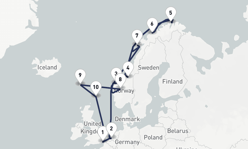 14 days, round-trip Arctic Circle Crossing 15日間