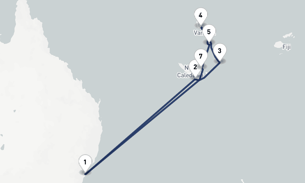 12 days, round-trip South Pacific 13日間