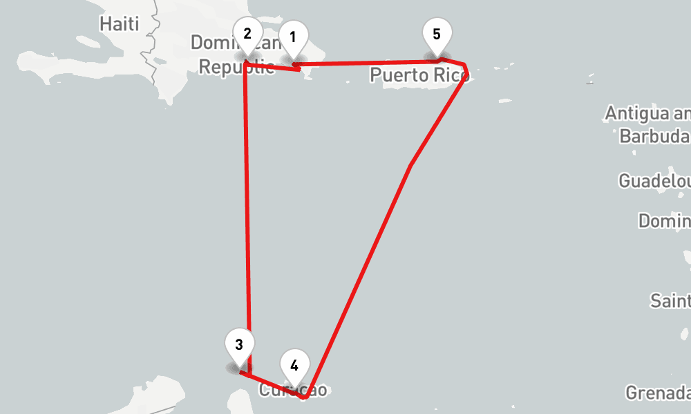 7 days, round-trip Caribbean Charms 8日間