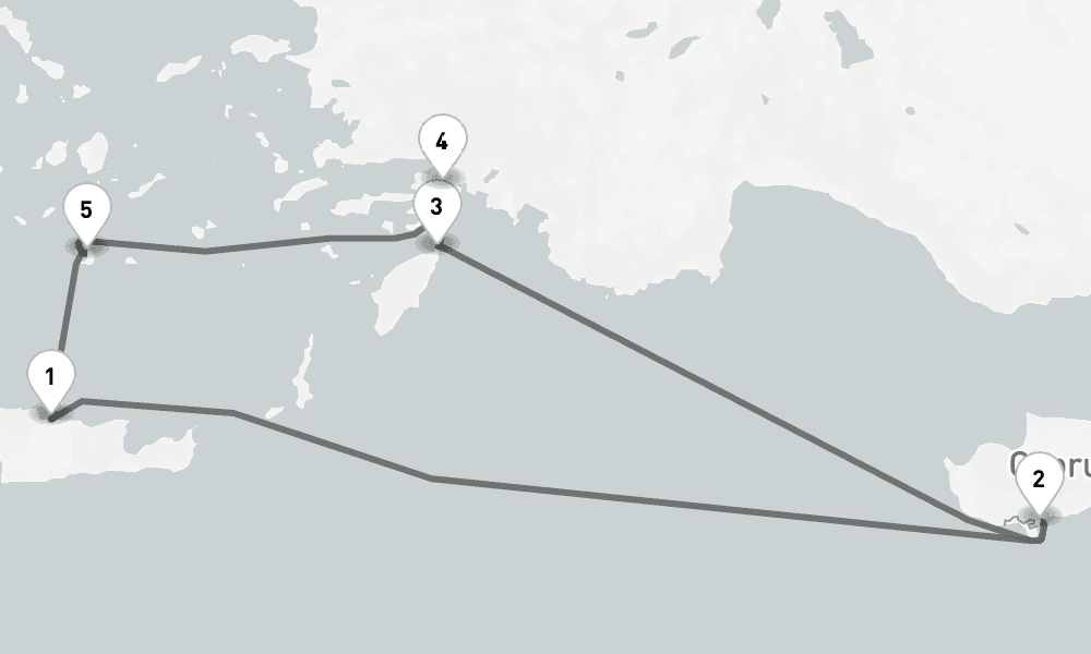 7 days, round-trip - Ostliches Mittelmeer Mit Rhodos - AbBis Heraklion 8日間