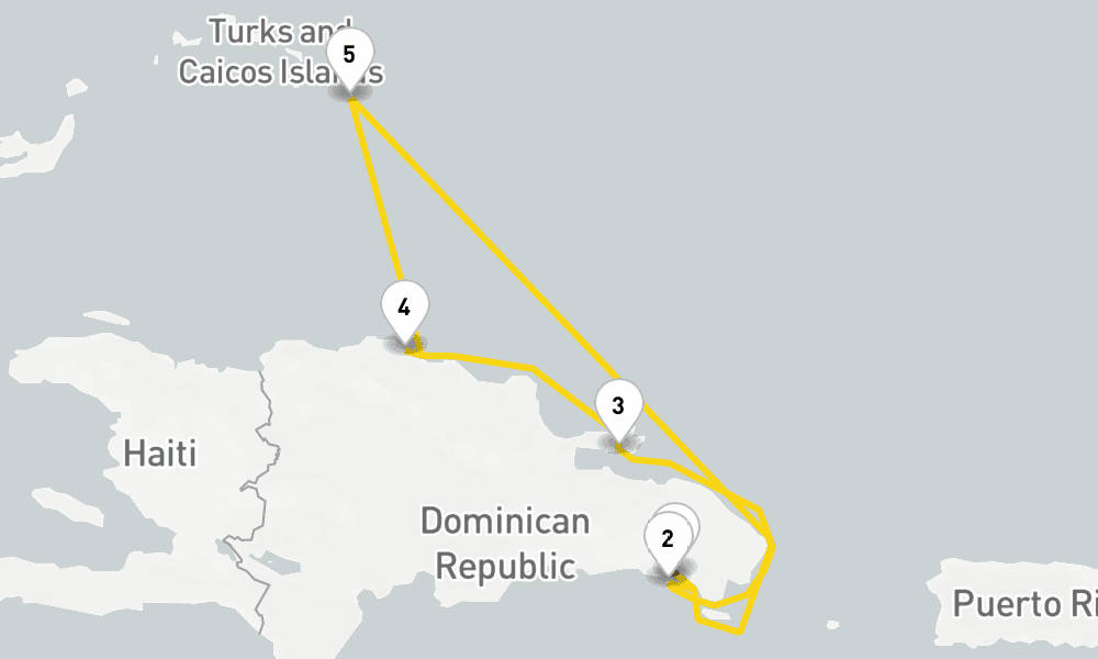 7 days, round-trip Caribbean Antilles from La Romana 8日間