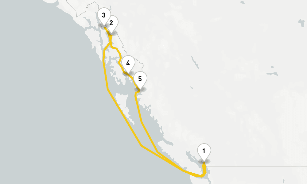 7 days, round-trip Alaska Inside Passage Cruise 8日間