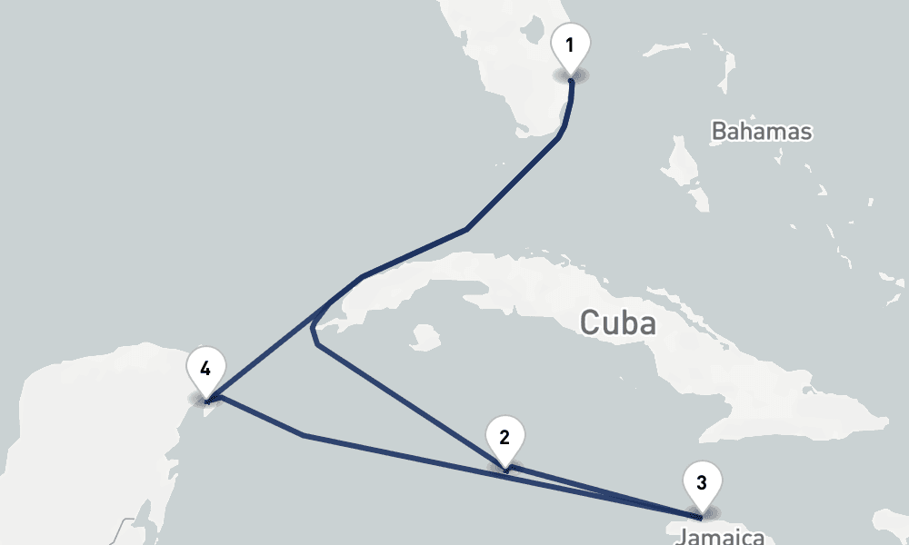 7 days, round-trip Western Caribbean 8日間