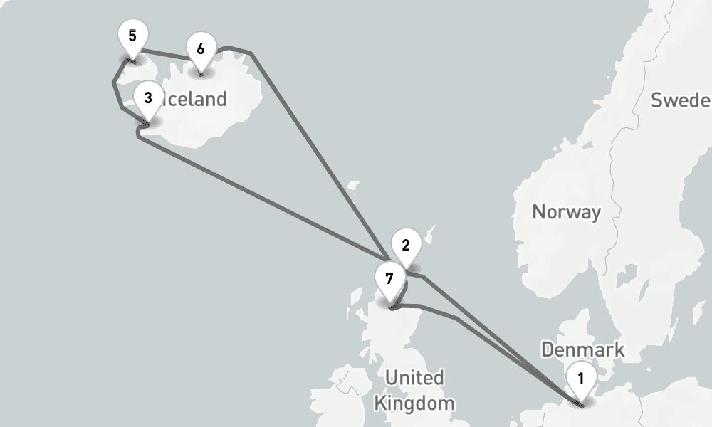 12 days, round-trip - Islands Naturwunder - AbBis Hamburg 13日間
