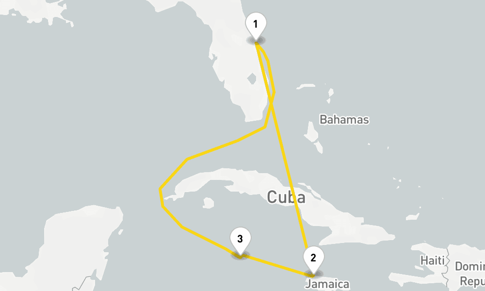 7 days, round-trip Western Caribbean 8日間