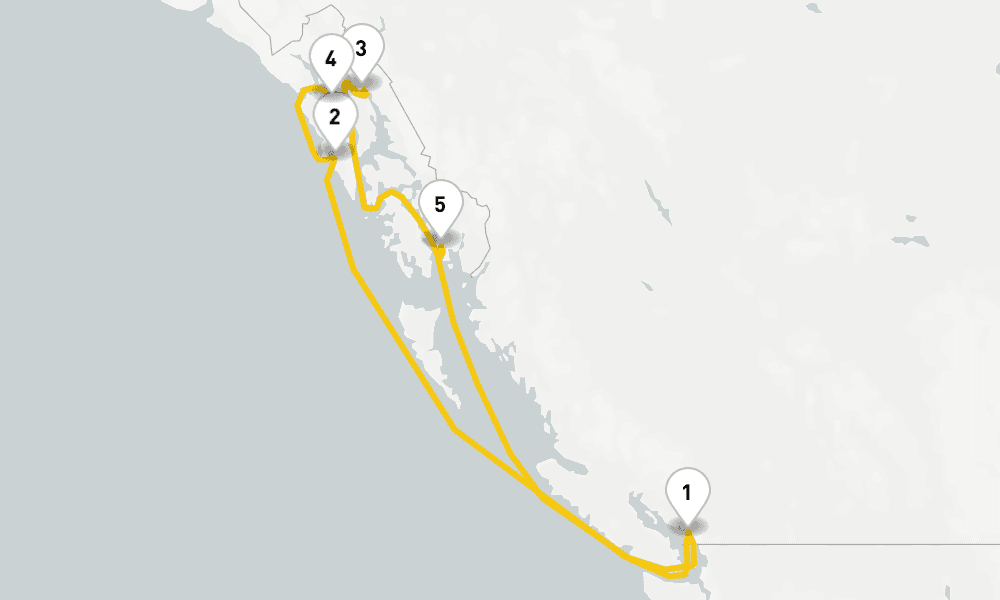 7 days, round-trip Alaska Inside Passage Cruise 8日間