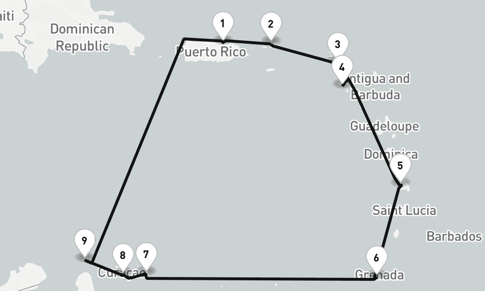 11 days, round-trip San Juan To San Juan 12日間