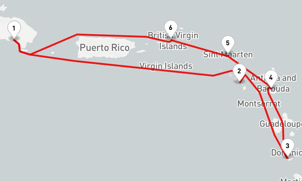 7 days, round-trip Colours Of The Caribbean 8日間