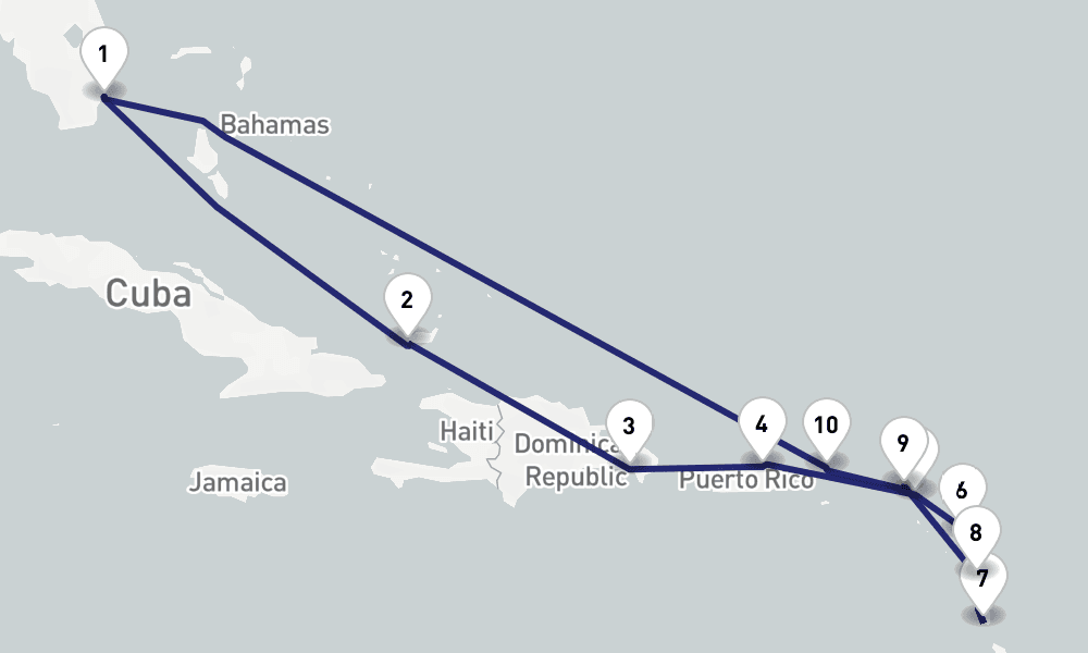 14 days, round-trip Caribbean Vibes And Advent Joy Miami - Miami 15日間
