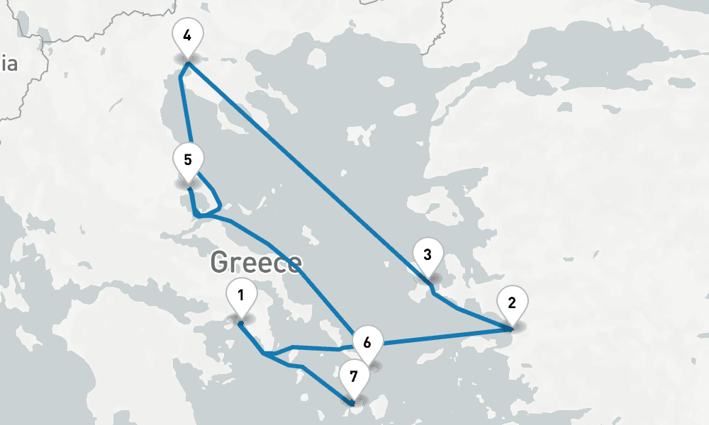 7 days, round-trip Cruise Greece Intensive Cruise Thessaloniki, Volos Mykonos 8日間