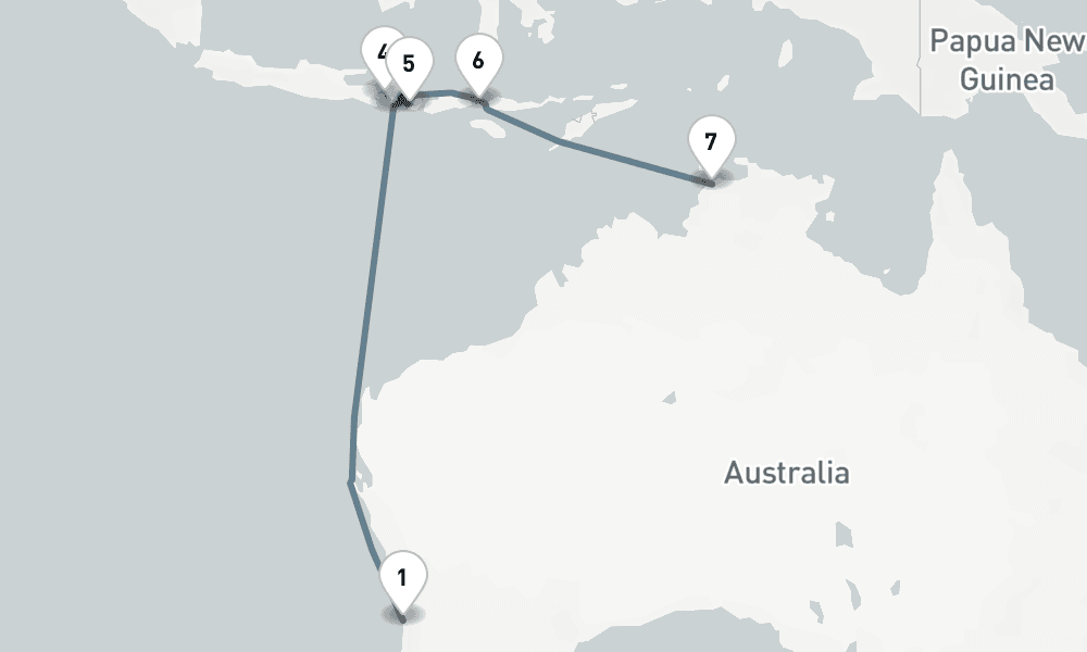 11 days, one-way from Fremantle to Darwin 12日間