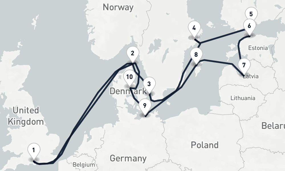 14 days, round-trip Northern Exposure London to London 15日間