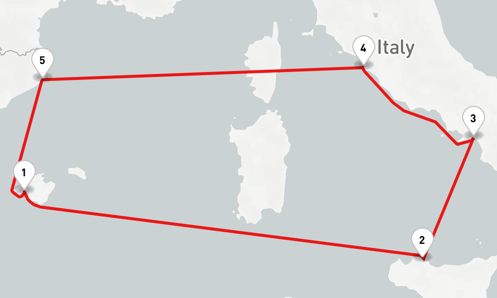 7 days, round-trip Cosmopolitan Charms 8日間