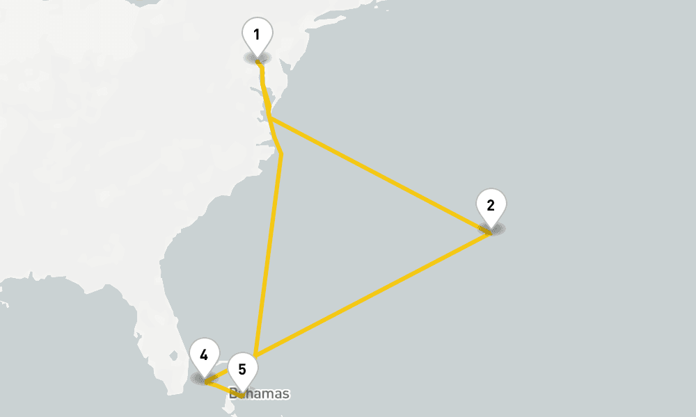 9 days, round-trip Bermuda Bahamas Cruise 10日間