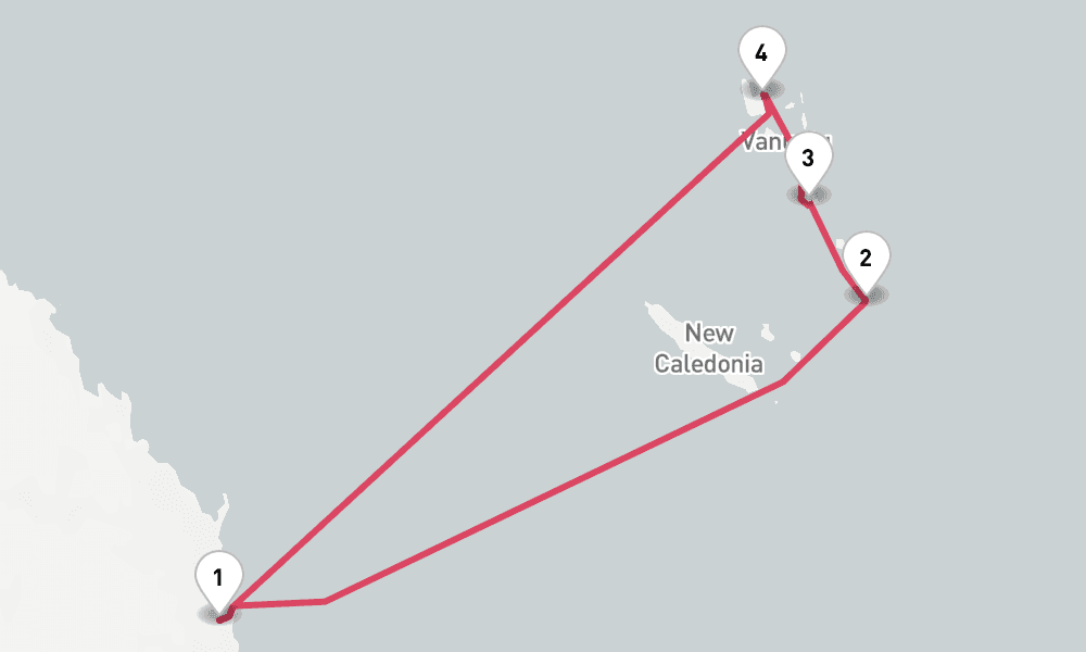 8 days, round-trip Vanuatu 9日間