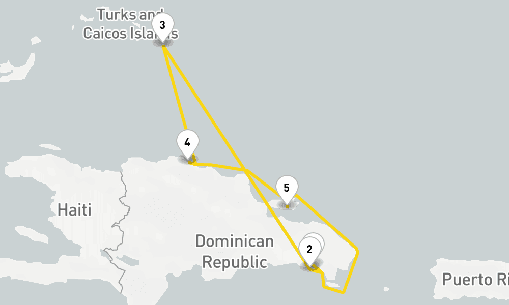 7 days, round-trip Caribbean Antilles from La Romana 8日間