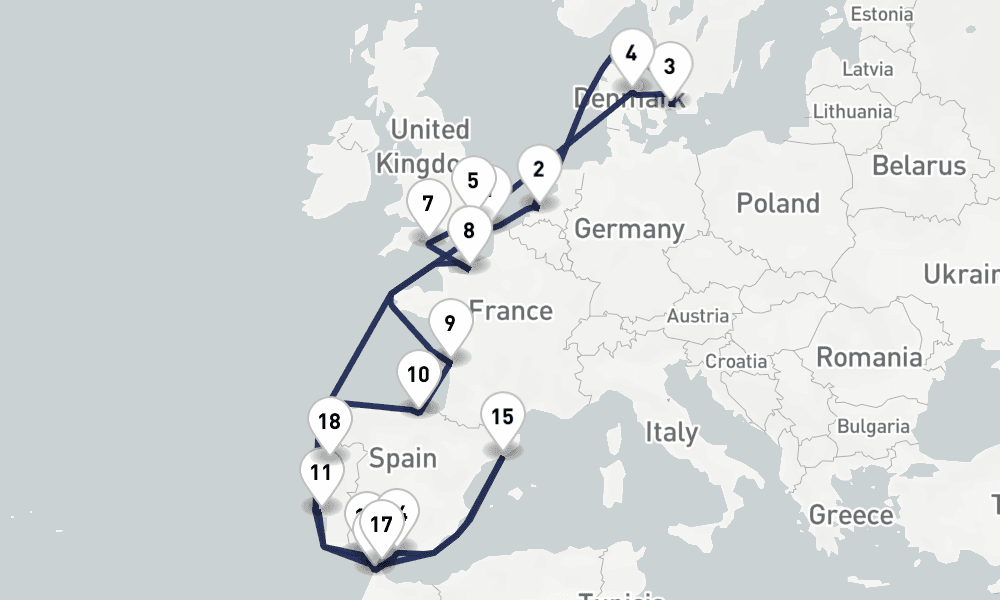 28 days, round-trip Legendary Solar Eclipse Cosmic Port Explorer 29日間