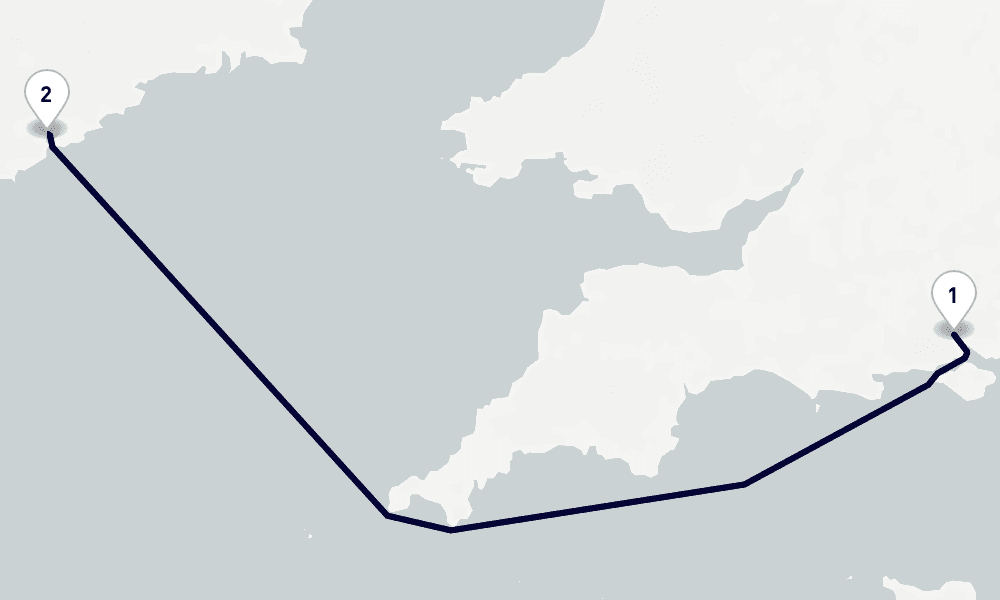 4 nights / 5 days, Southampton (England) Round trip