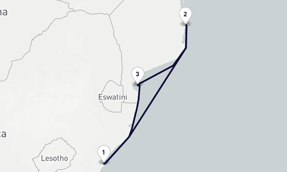 5 days, round-trip South Africa 6日間