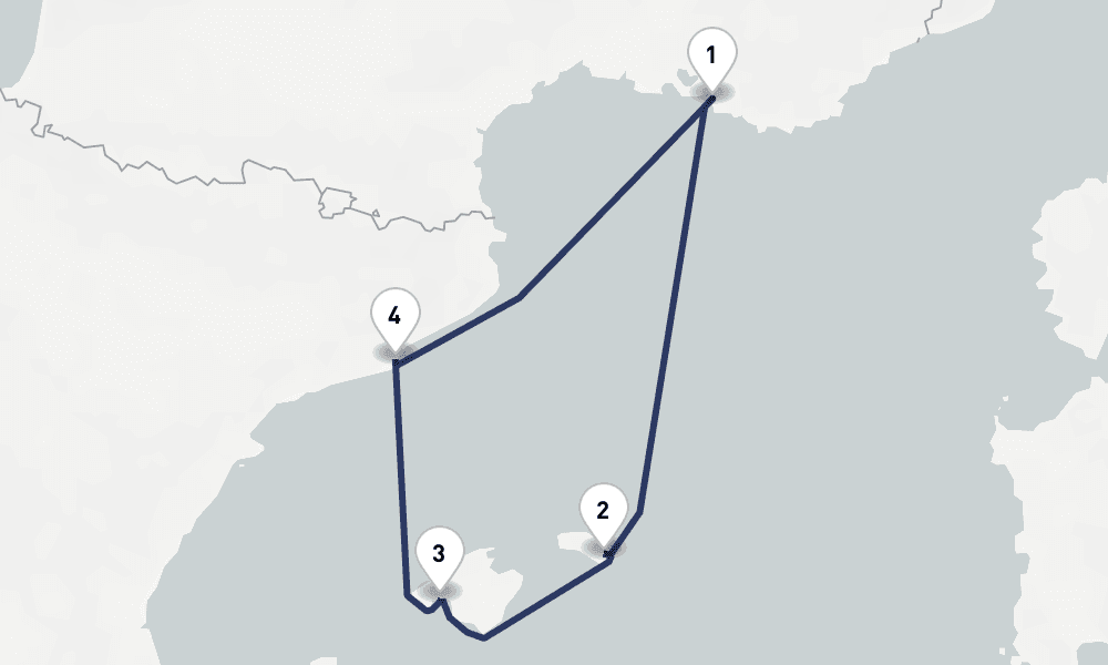 4 days, round-trip 4 Nuit Escapade hispanique 5日間