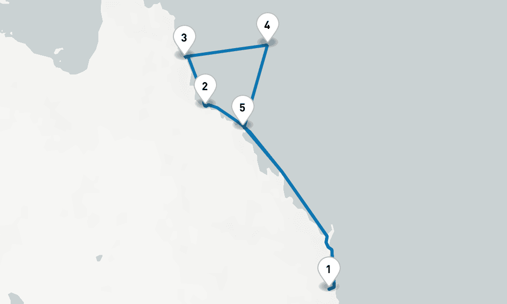 7 days, round-trip Queensland with Great Barrier Reef 8日間