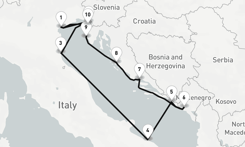 11 days, round-trip Fusina Venice To Fusina Venice 12日間