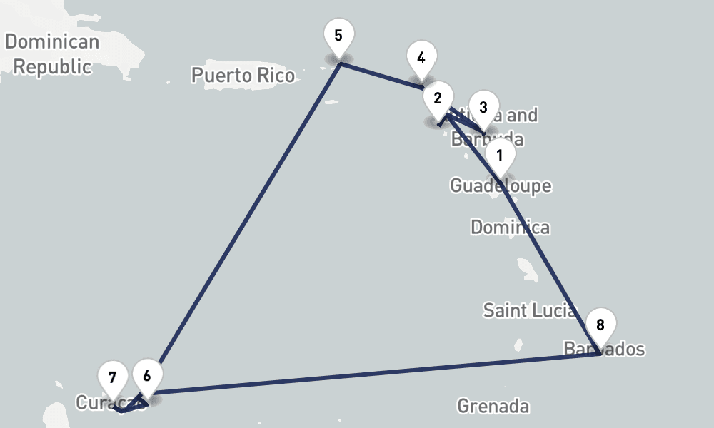 10 days, round-trip 10 Nuit Rythmes et saveurs creacuteoles 11日間