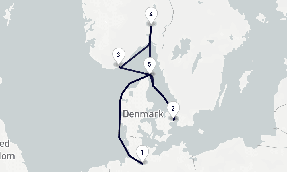 7 days, round-trip Northern Europe 8日間