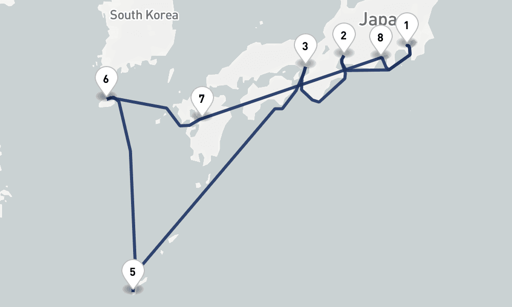 12 days, round-trip Best of Japan 13日間