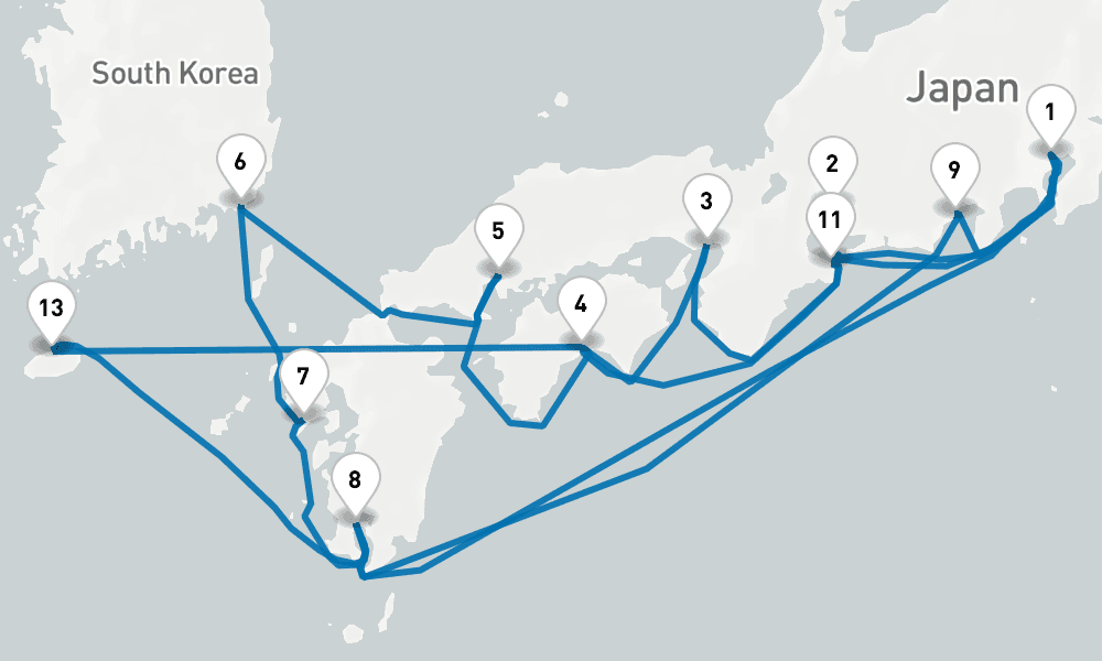 18 days, round-trip Grand Japan 19日間
