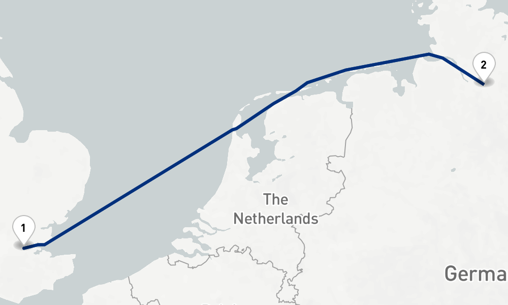 4 nights / 5 days, Tilbury (London, England) Round trip