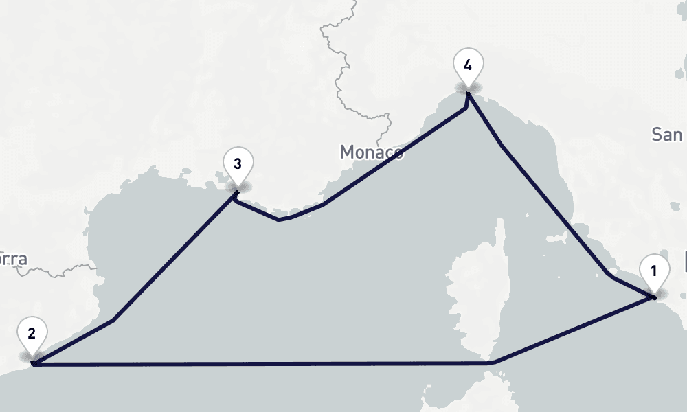 5 days, round-trip Mediterranean 6日間