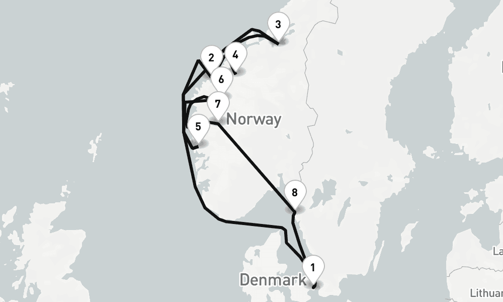 10 days, round-trip Copenhagen To Copenhagen 11日間