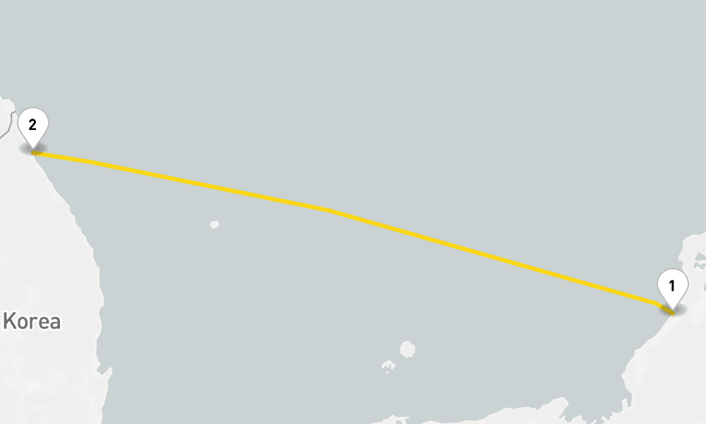 2 days, one-way from Kanazawa to Sokcho 3日間