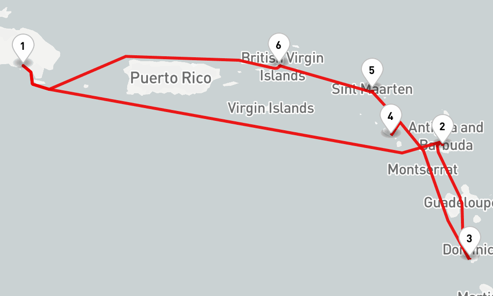 7 days, round-trip Colours Of The Caribbean 8日間