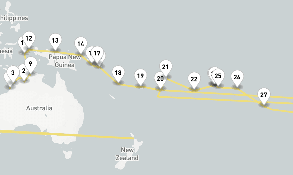 63 days, one-way from Broome WA to San Antonio 64日間