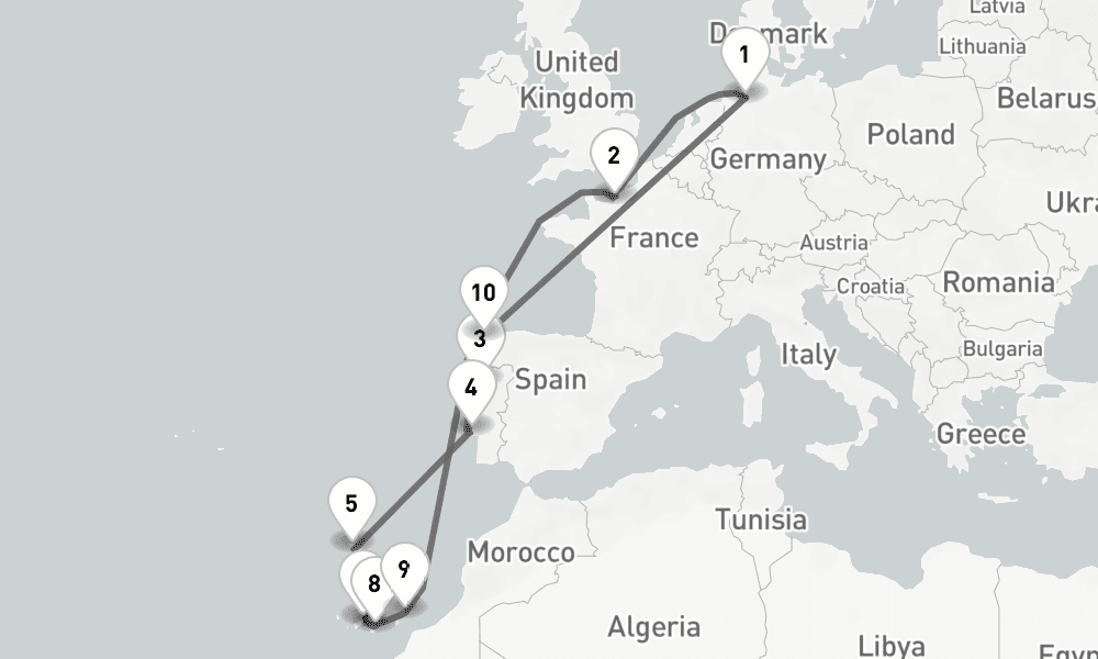 18 days, round-trip - Zeitlose Kanaren - AbBis Bremerhaven 19日間
