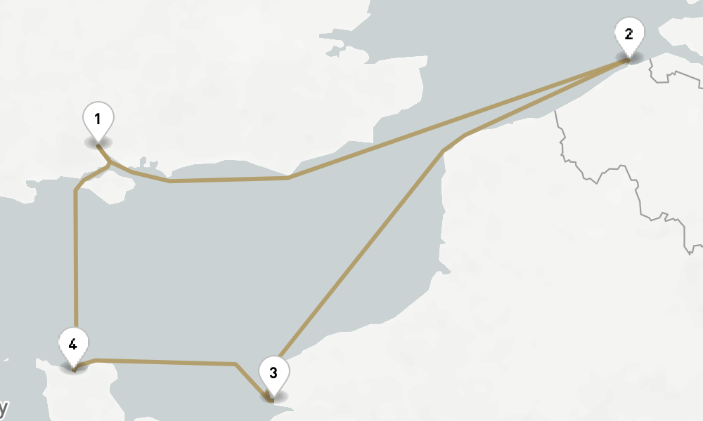 5 days, round-trip Zeebrugge 6日間