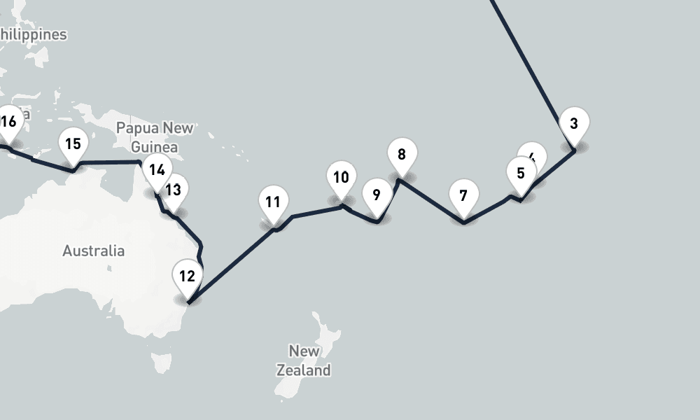 121 days, one-way from San Diego to Miami 122日間