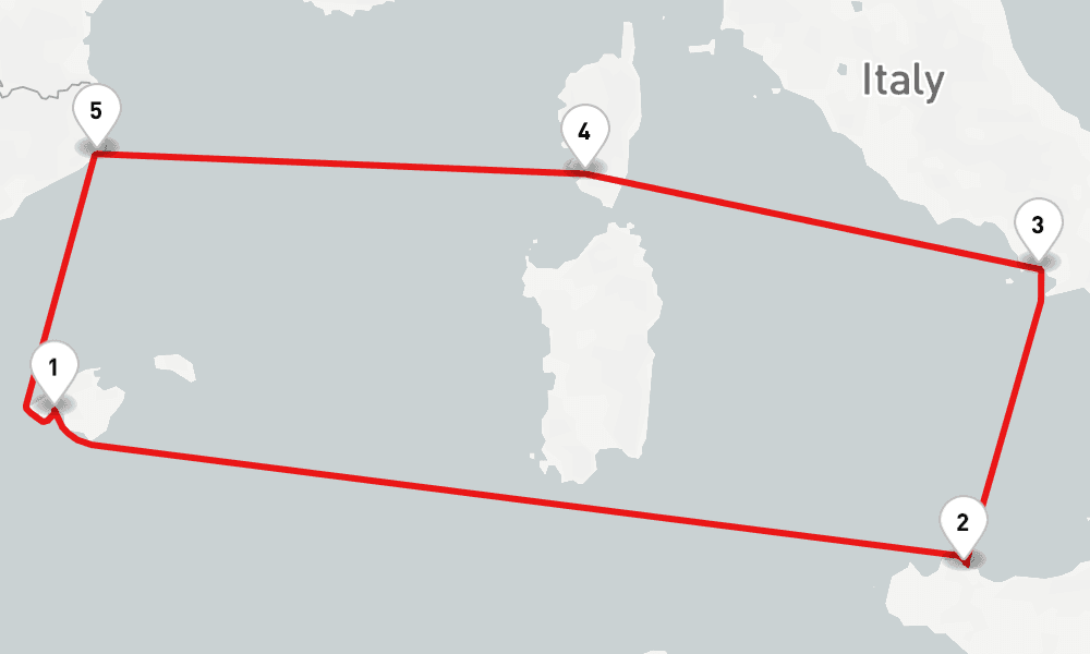 7 days, round-trip Cosmopolitan Charms 8日間