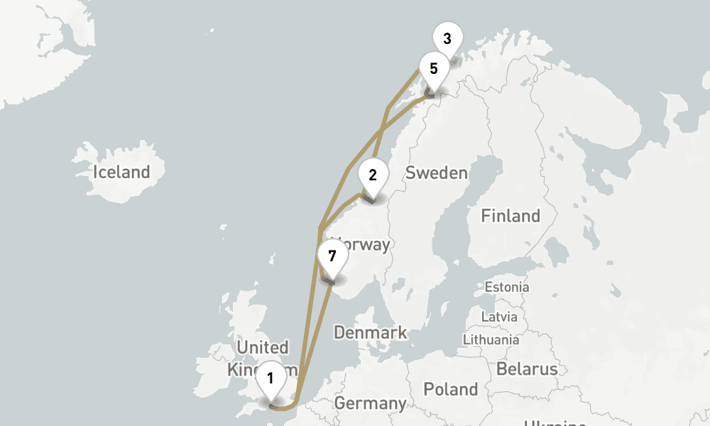 12 days, round-trip Norway And Northern Lights 13日間