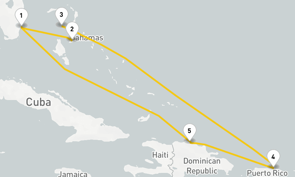 7 days, round-trip Western Caribbean Perfect Day 8日間
