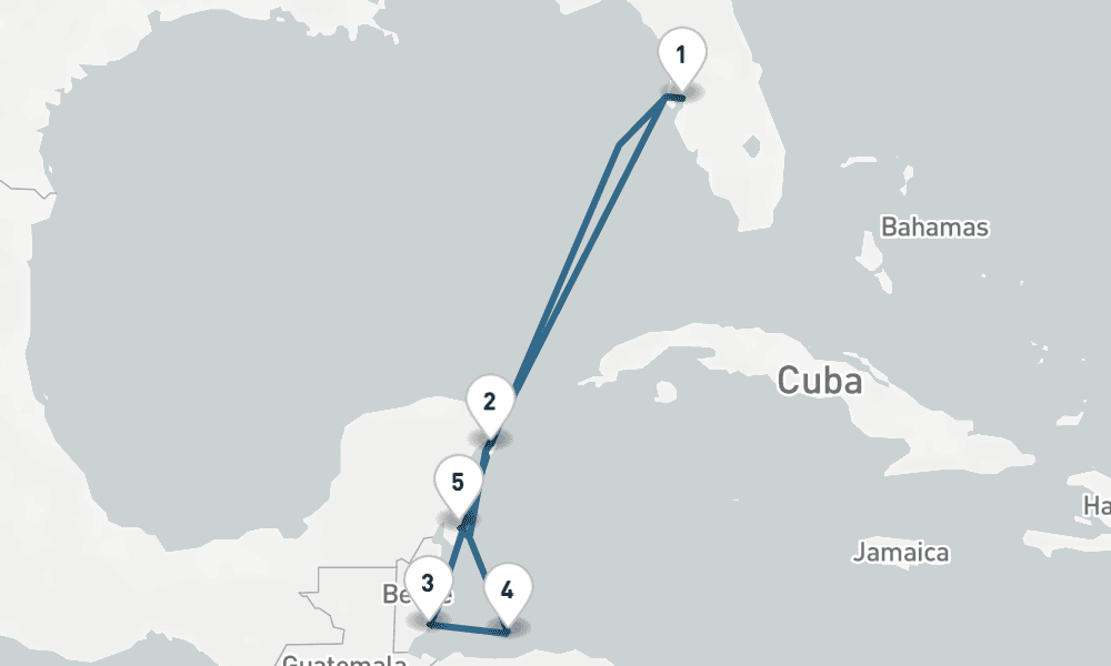 7 nights / 8 days, Tampa (Florida) Round trip