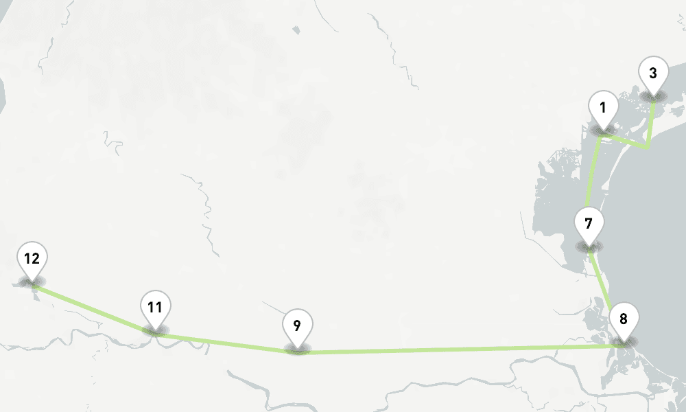 6 nights / 7 days, one-way from Venice to Mantua