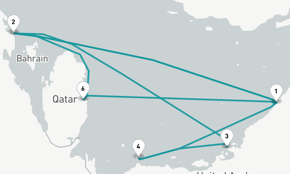 7 days, round-trip Dubai, United Arab Emirates to Dubai, United Arab Emirates 8日間