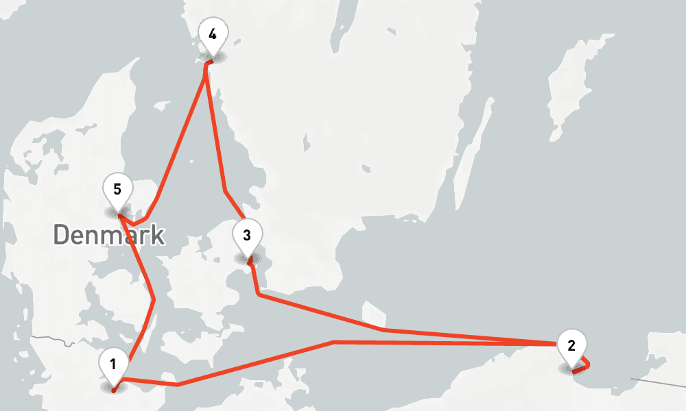 7 days, round-trip Schweden, Polen Danemark ab Kiel 8日間