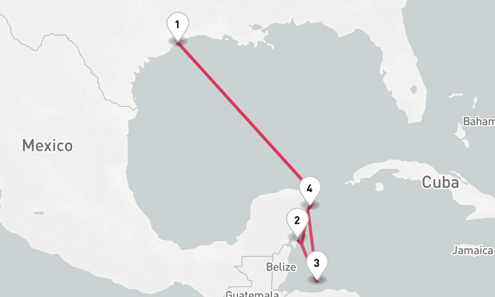 6 nights / 7 days, Galveston (Texas) Round trip