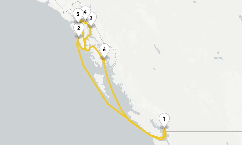 7 days, round-trip Alaska Inside Passage Cruise 8日間