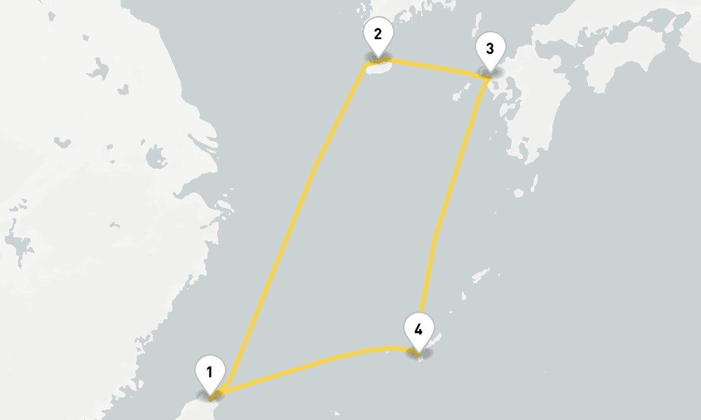 5 days, round-trip Jeju - Sasebo - Naha Cruise 6日間
