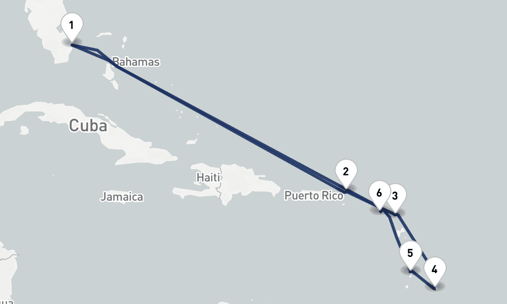 10 days, round-trip Ultimate Southern Caribbean 11日間